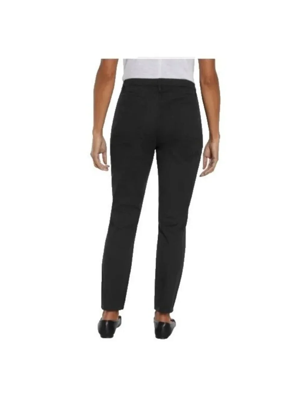 NWT Banana Republic Women's 12 Black High Rise Twill Chino Pants Cotton G2114